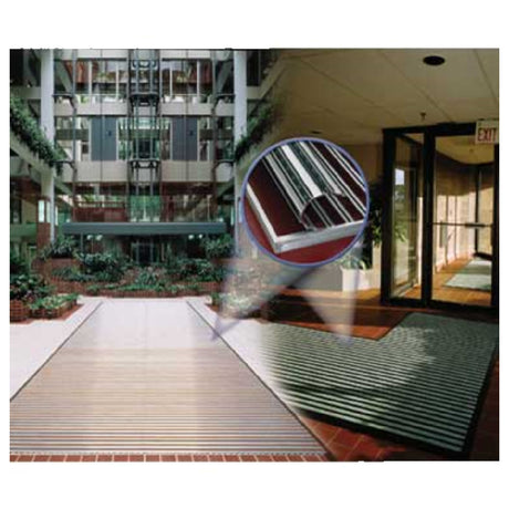 Cactus Mat 1611-SFA Bel-Aire Park Place Roll-Up Aluminum Rail Entrance System 3/8" Thick