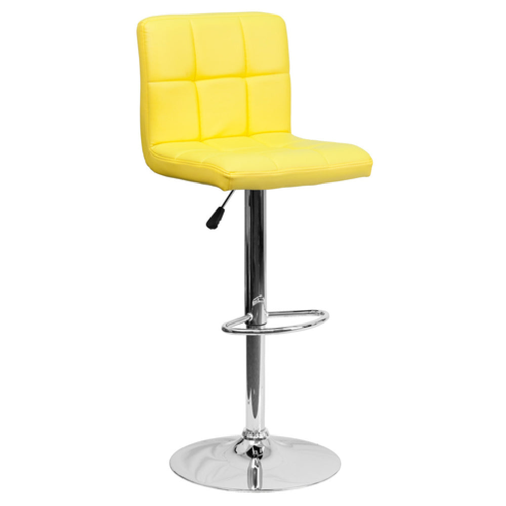 Flash Furniture DS-810-MOD-YEL-GG Swivel Bar Stool Adjustable Height Contemporary Style