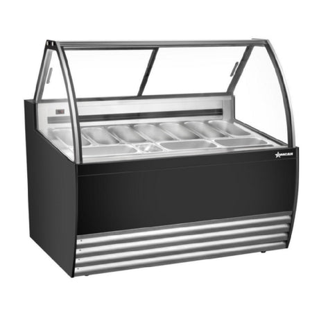 Omcan 49007 (FR-CN-0010B) Gelato Display Showcase 55"W (10) Pan Capacity