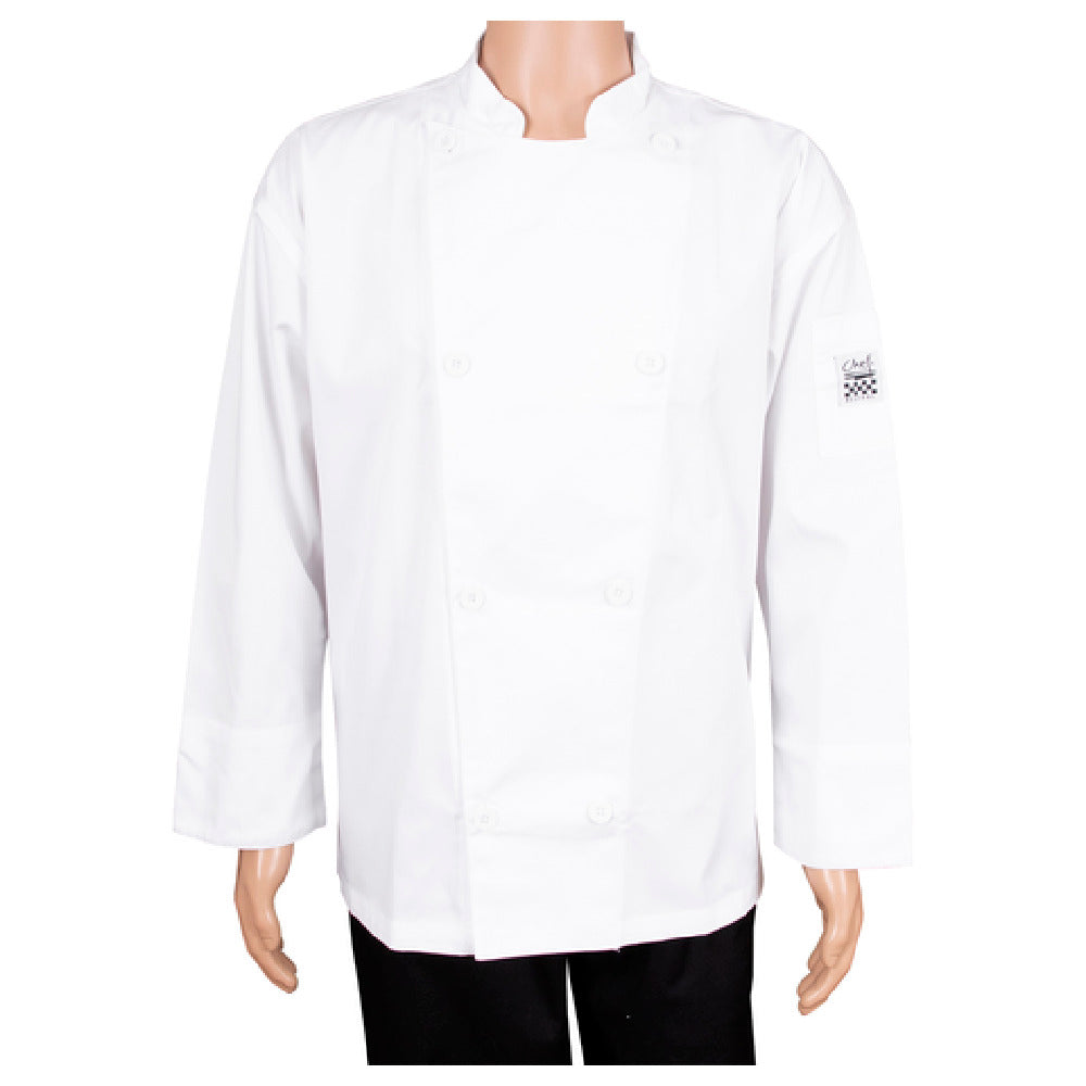 John Ritzenthaler Company J002-M Chef Revival® Traditional Chef's Jacket Medium 8 Buttons