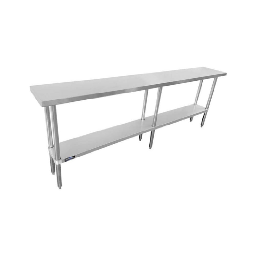 Sapphire Manufacturing SMTE16-1884S Worktable 84"W X 18"D X 35"H 16/304 Stainless Steel Top