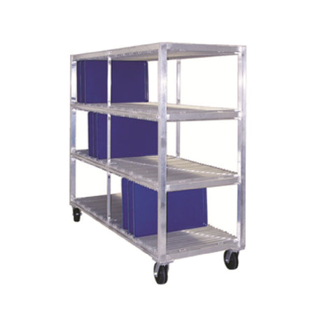 New Age Industrial 96705 Tray Drying Rack Mobile 4 Tray Levels