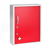 Alpine Industries ADI999-06-RED Medical Security Cabinet 16"W X 6"D X 21"H Large Dual Lock