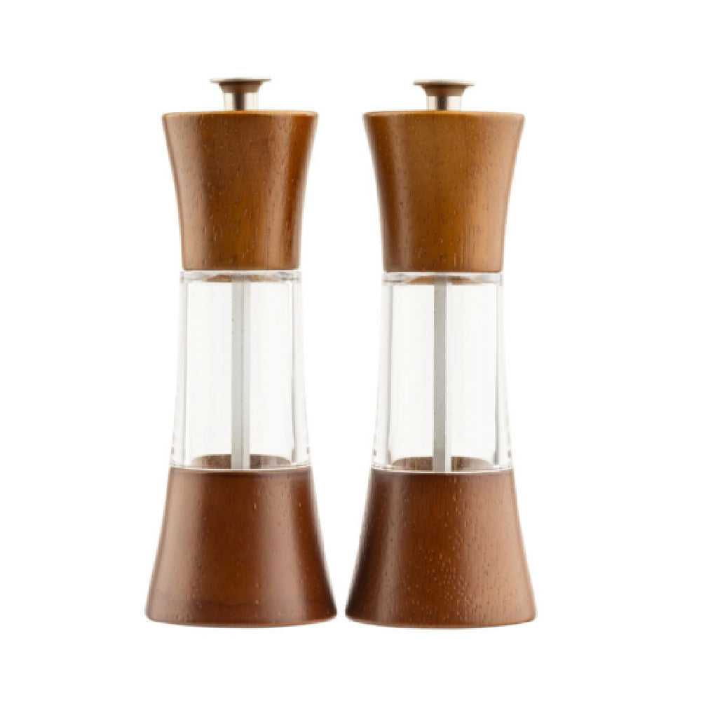 TableCraft Products 12856 - Salt & Pepper Mill Set, 2-1/2 Oz., 2-1/2" Dia. X 7"H