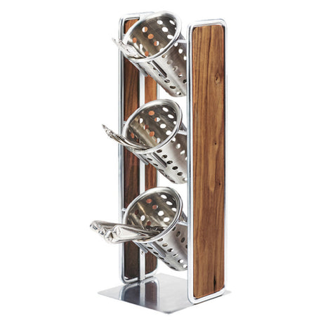 Cal Mil 3715-49 Mid-Century Cylinder Display 6-1/2"W X 6-1/2"D X 19-1/2"H Accommodates (3) Cylinders (sold Separately)