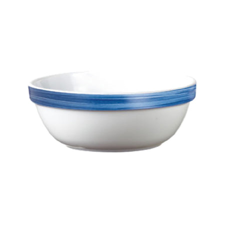 Arc Cardinal H3615 Arcoroc Brushed Blue Jean Rim Plate 10.5 Oz (D:4.75'') Fluorosilicate Opal Glass