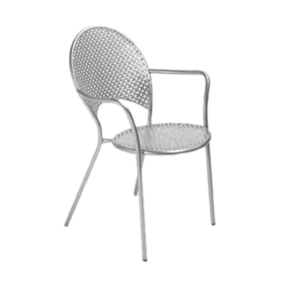 Emuamericas Llc 3403 Sole Stacking Armchair Outdoor/indoor Interlace Steel Mesh Back And Seat