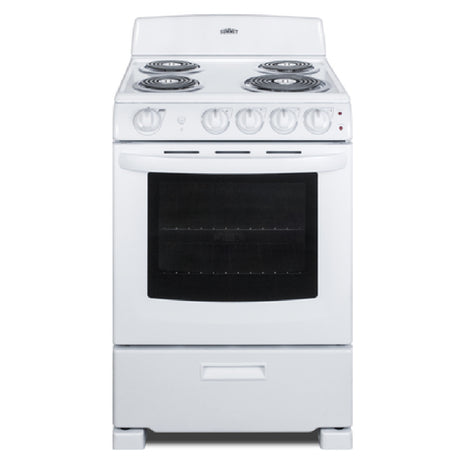 Summit RE2411W Electric Range 24"W 2.9 Cu.ft. Oven Capacity