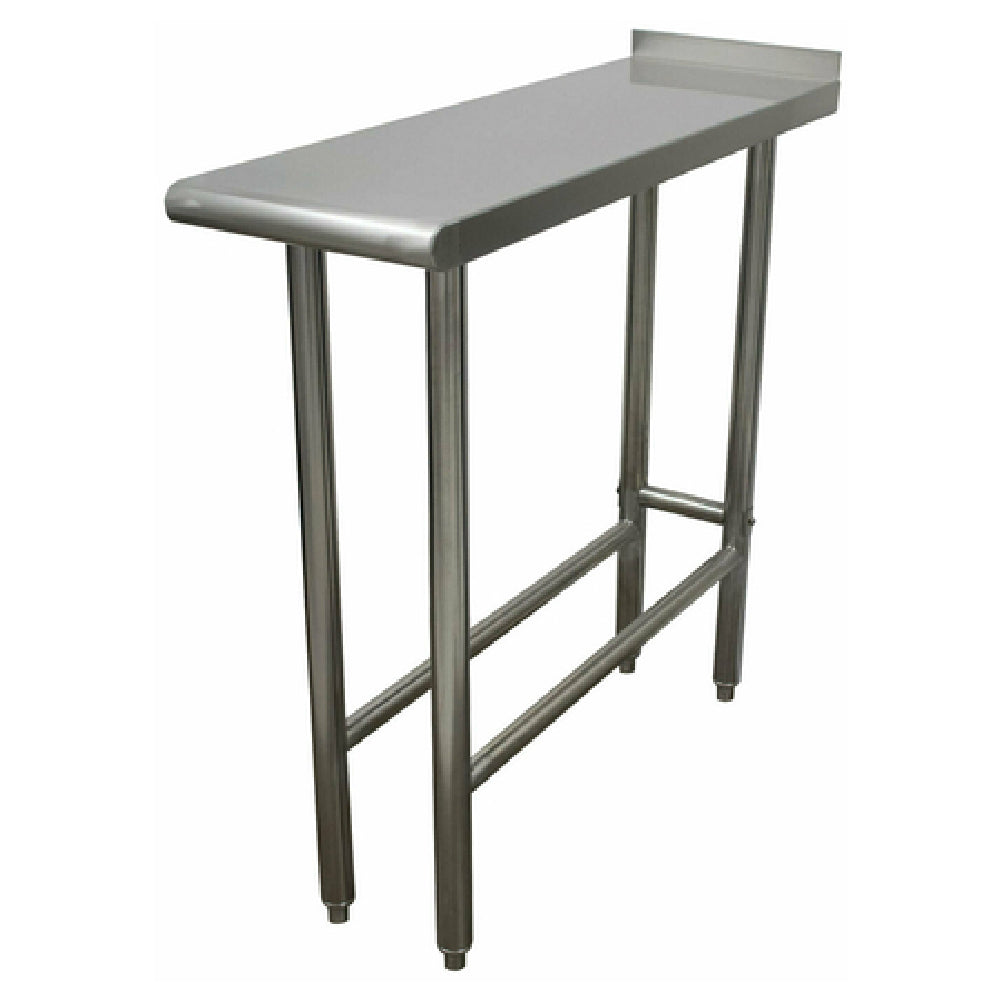 Advance Tabco TFMS-120 Equipment Filler Table 12"W X 30"D 16 Gauge 304 Stainless Steel Top With 1-1/2"H Rear Up-turn