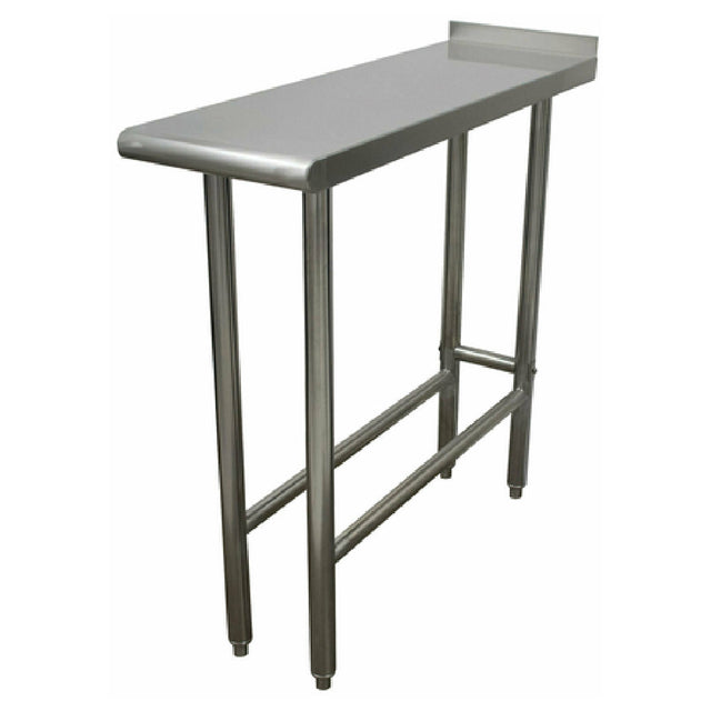 Advance Tabco TFMS-152 Equipment Filler Table 15"W X 24"D 16 Gauge 304 Stainless Steel Top With 1-1/2"H Rear Up-turn