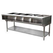 Advance Tabco WB-5G-NAT-X Water Bath Hot Food Table Natural Gas 77-3/4"W X 30-5/8"D X 34-3/8"H