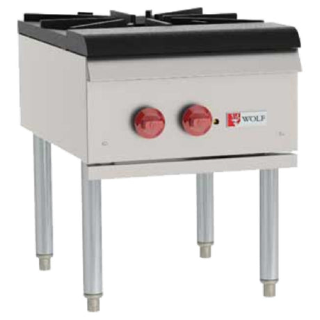 Wolf WSPR1_LP Stock Pot Range 18” W X 24” D X 22-1/2” H 110000 BTU Total With (1) Cast Iron Two-ring Burner