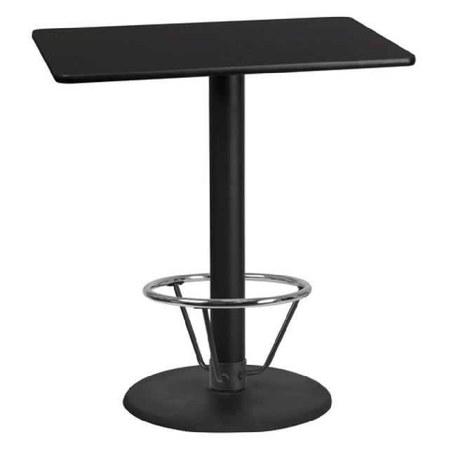 Flash Furniture XU-BLKTB-3042-TR24B-4CFR-GG Table 42"W X 30"D X 43-1/8"H Bar Height