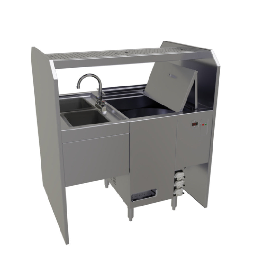 Glastender PSD-42R Disassembly Style Pass-Thru Cocktail Station With Glasswasher