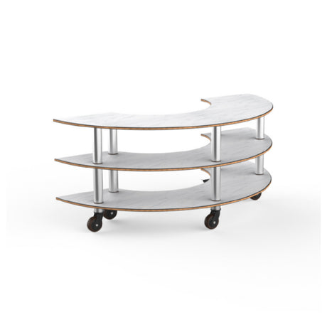 Steelite MGCMSX01CSXH - Modular Creative Curved Unit White Carrera Stainless Steel