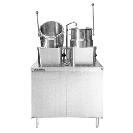 Crown Steam EMT-6-6_208/60/1 Kettle/Cabinet Assembly Electric (2) 6 Gallon Tilting Kettles