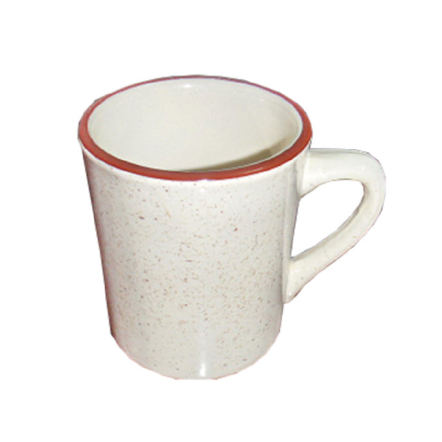 Yanco BR-17 Brown Speckled Ventura Mug 7 Oz. 3-1/2" Dia. X 3-1/2"H