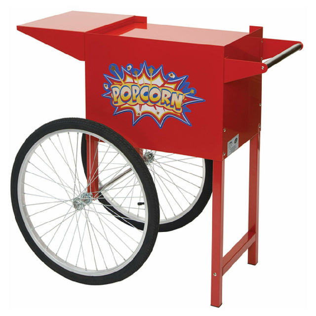 Winco POP-8RC Showtime Popcorn Cart 36-7/8"L X 22-3/4"W X 34-5/8"H 22" Spoked Wheels