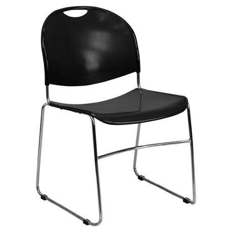 Flash Furniture RUT-188-BK-CHR-GG Hercules Series Ultra Compact Stacking Chair