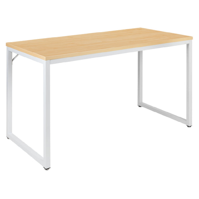 Flash Furniture GC-GF156-12-MAP-WH-GG Computer Desk 47"W Laminated Maple Top With PVC Edging