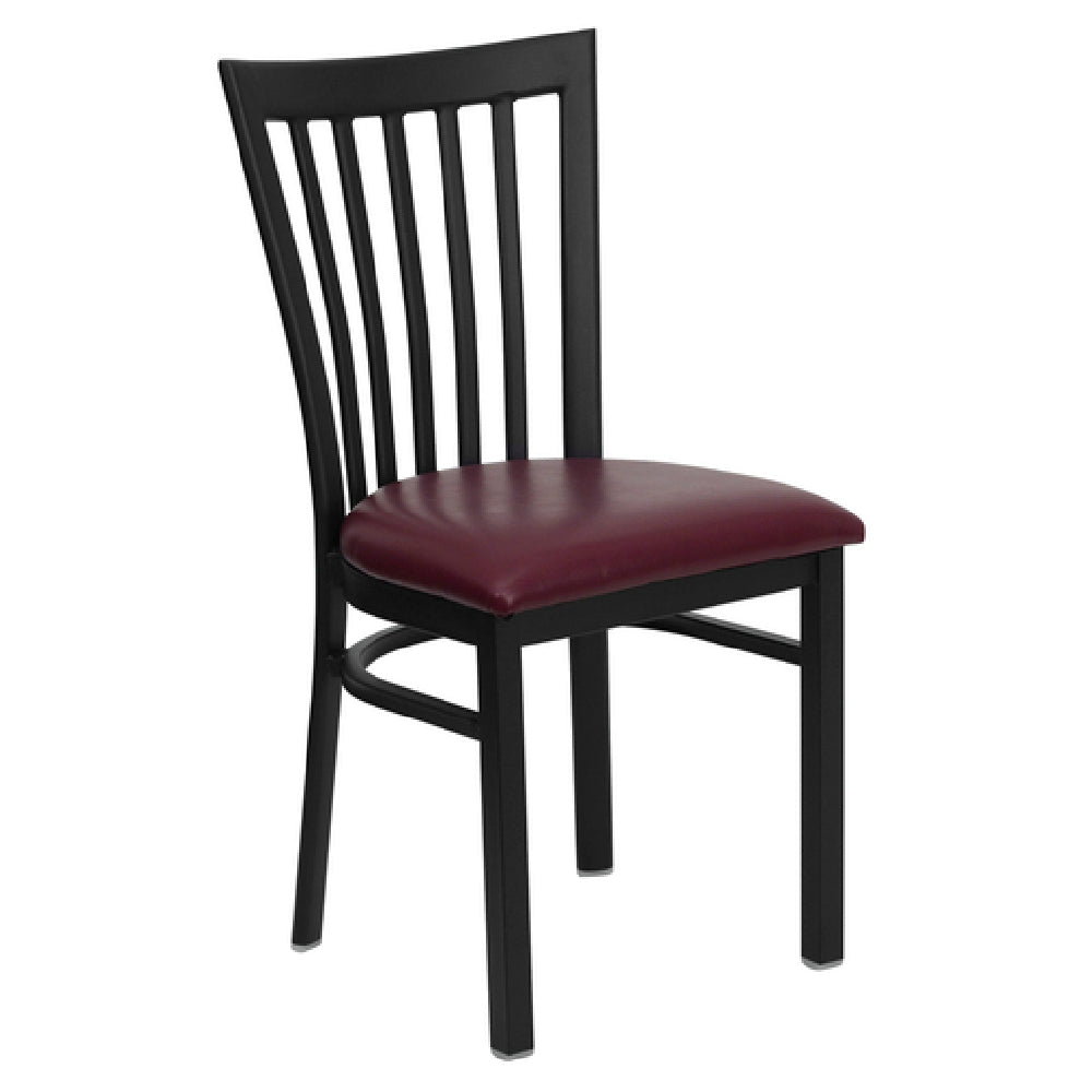 Flash Furniture XU-DG6Q4BSCH-BURV-GG Hercules Series Restaurant Chair Metal Schoolhouse Back