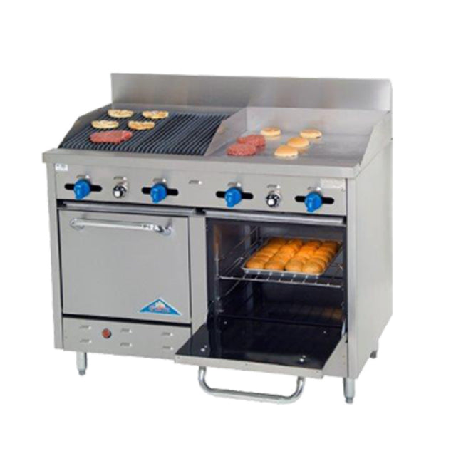 Comstock-Castle F3218-24-2RB Range Gas 48" Wide