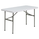 Flash Furniture DAD-YCZ-122-2-GG Folding Table 48-1/4"W X 24"D X 29"H Seats Up To 4 Adults