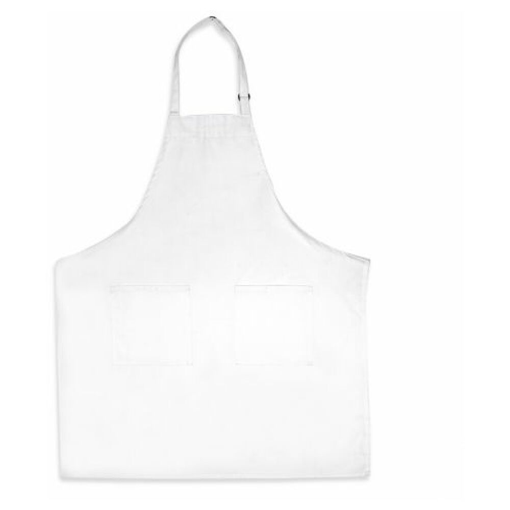 Chef Approved 167BAADJWH Bib Apron 32" X 30" (3) Front Pockets