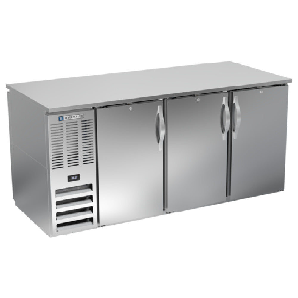 Beverage Air BB72HC-F-PT-S - Refrigerated Open Food Rated Back Bar Pass-Thru Storage Cabinet