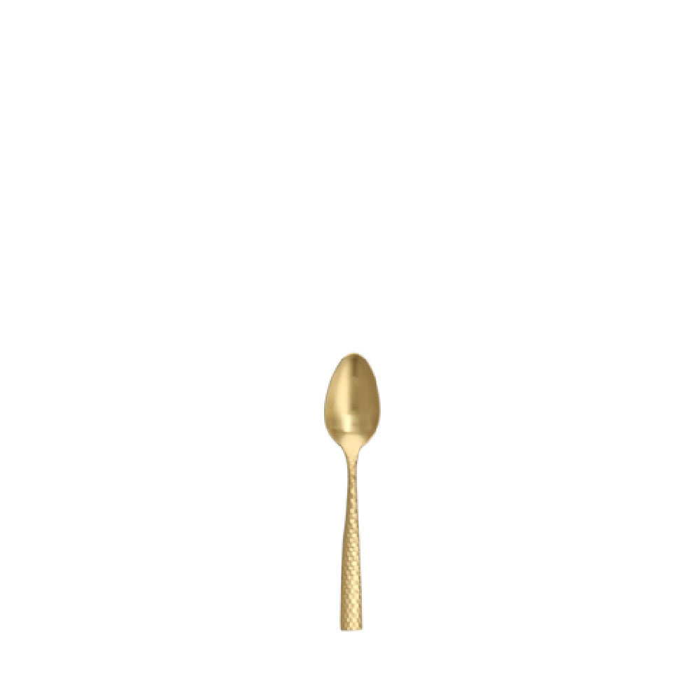 Zwiesel Fortessa 1.9B.102.FC.022 - Lucca Faceted Brushed Gold Espresso Spoon, 5.9"