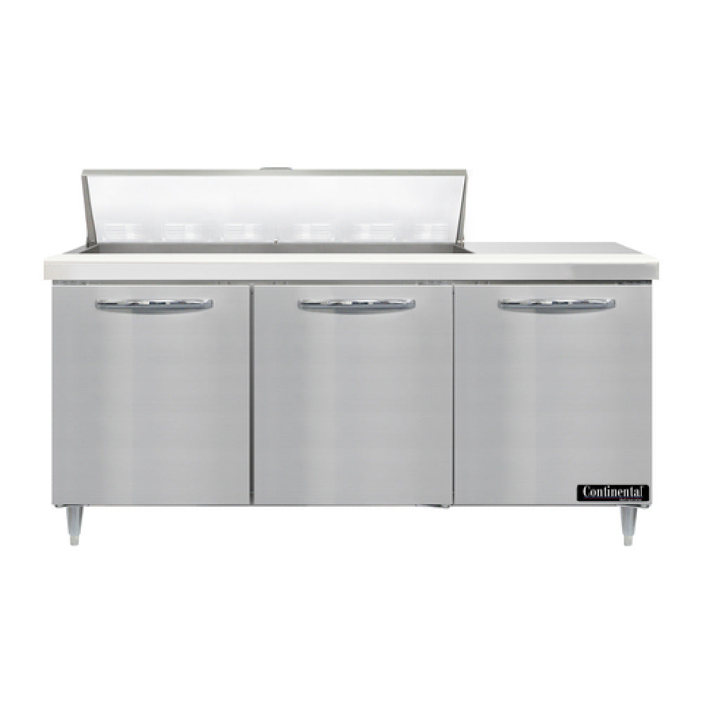 Continental Refrigerator D72N12 Designer Line Sandwich Unit 72"W Three-section