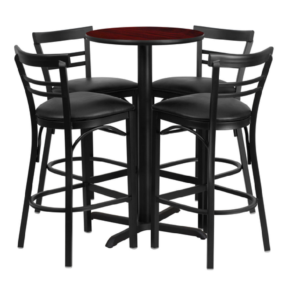 Flash Furniture HDBF1034-GG Table And Bar Stool Set Includes (1) 24" Dia. X 42"H Table