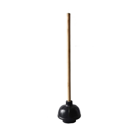 CAC China PLGW-24 Plunger 24" Wooden Handle Black Rubber Cup