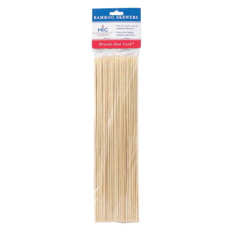 Harold Import Co. 4415 HIC Skewers 12" Bamboo (100 Pack) (carded)