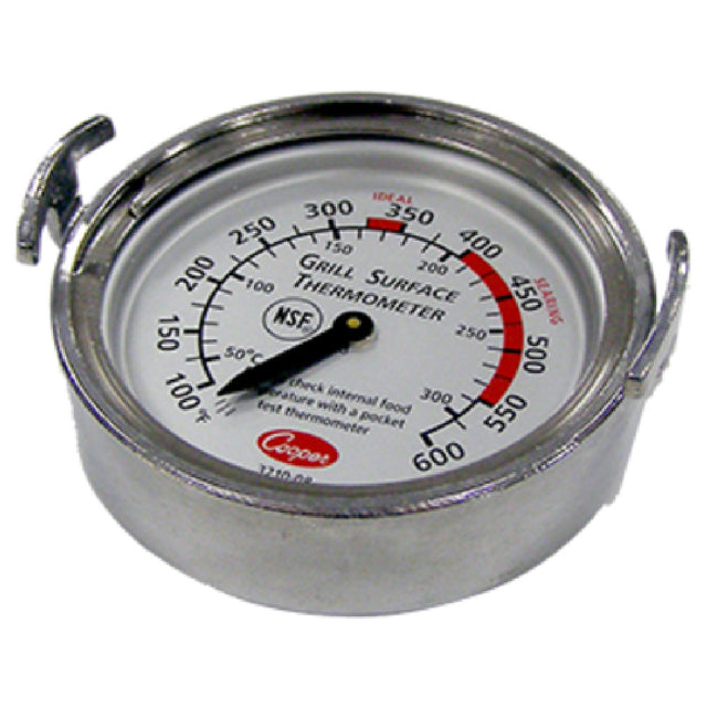 Cooper Atkins 3210-08-1-E Surface Grill Thermometer Dial Type 2-1/2" (6.3cm) Dia. With Turner Grips