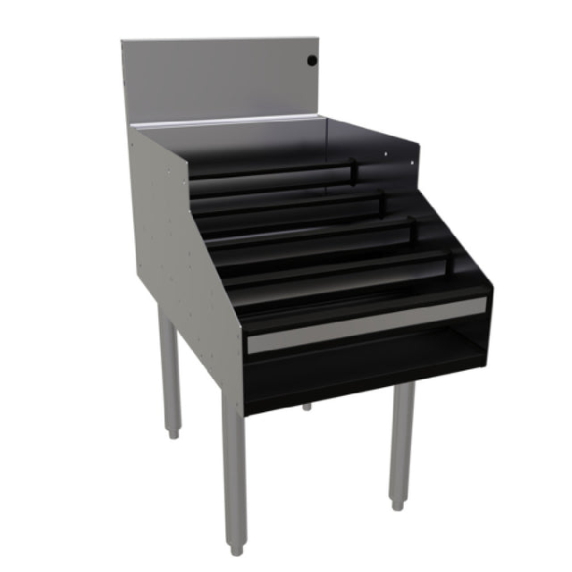 Glastender LDA-18D Underbar Liquor Steps Free Standing 18"W X 29"D (aligns With 19" Deep Units With Double Speed Rail)