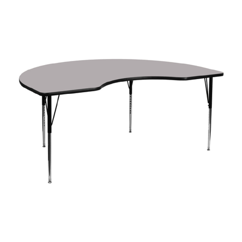 Flash Furniture XU-A4872-KIDNY-GY-T-A-GG Activity Table 72"W X 48"D X 21-1/8" To 30-1/8" Adjustable Height