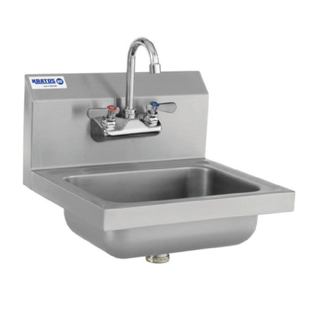 Hubert 74595 - Kratos® Commercial Hand Sink With Gooseneck Faucet, 17"W X 15. 25"D X 13. 5"H