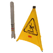 Franklin Machine Products 262-1147 Rubbermaid® Pop-Up Safety Cone 20"H Triangle With "CAUTION/CUIDADO/ATTENTION" Message