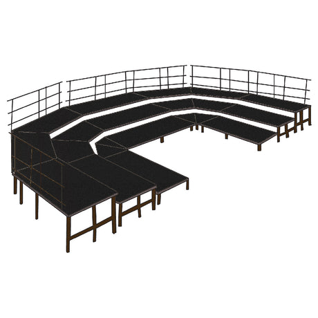 National Public Seating SCRC36 NPS® Seated Choral Riser Configuration 3 Levels