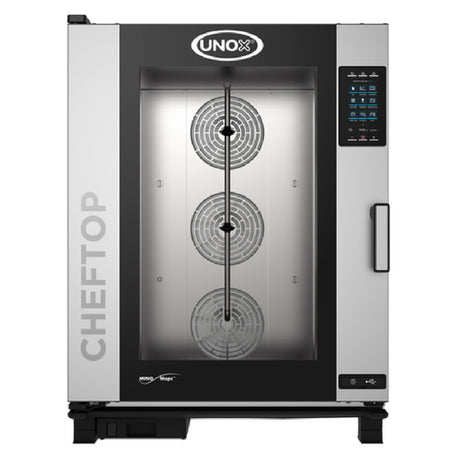 UNOX XAVC-10FS-GPRM_NAT ChefTop MIND.Maps™ Plus Combi Oven/Steam Oven Is A Gas Countertop Oven That Combines Heat