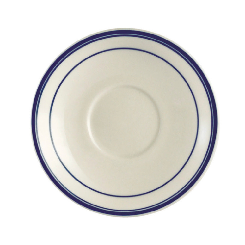 CAC China BLU-36 Blue Line Saucer 4" Dia. Round