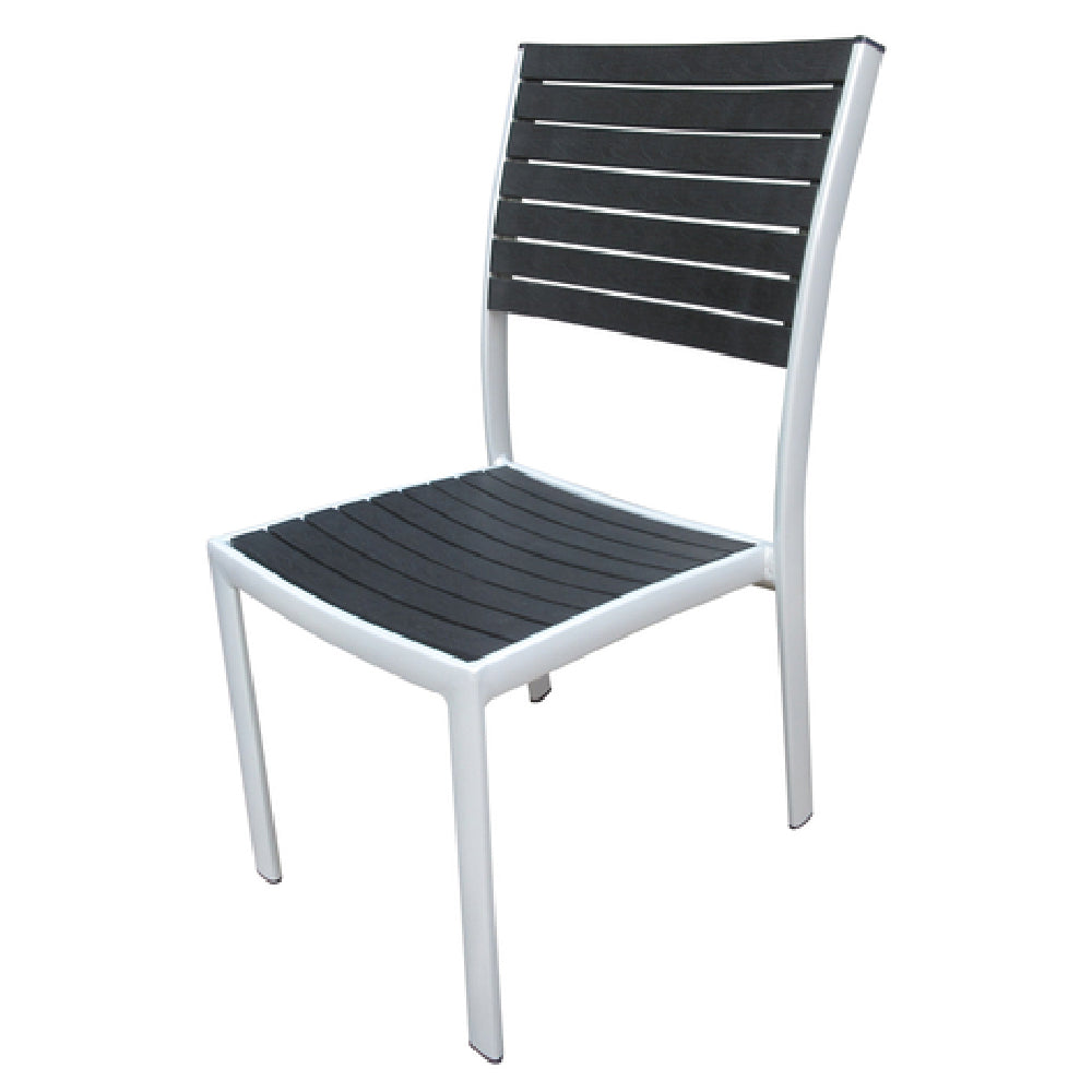 JMC Furniture OUTDOOR MALLORY CHAIR BLACK Mallory Stacking Side Chair Outdoor Use