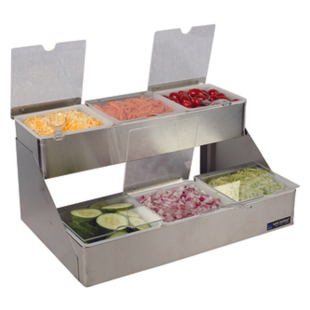 San Jamar B4706INL Step Condiment Center 18-1/8"W X 12"D X 8"H 2-tier