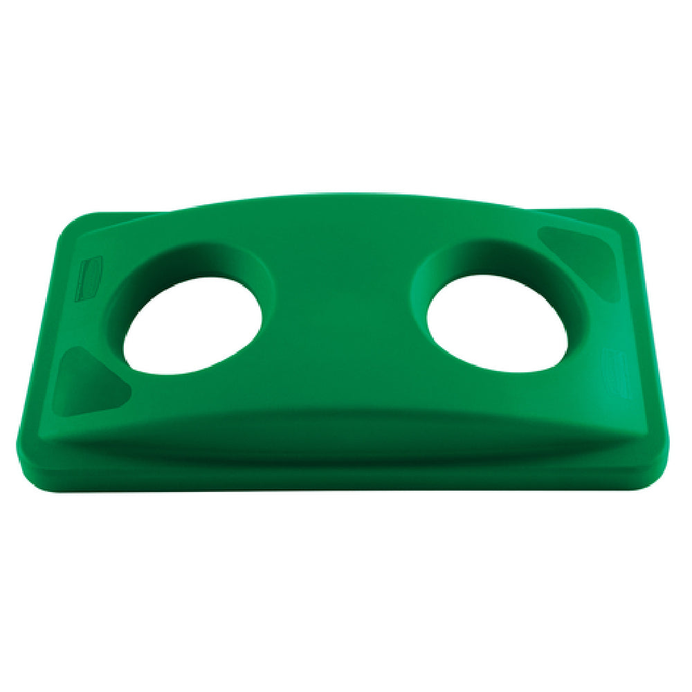 Rubbermaid FG269288GRN - Slim Jim® Bottle & Can Recycling Top, 20-3/8"W X 11-3/8"D X 2-3/4"H