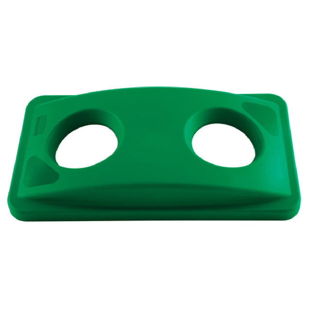 Rubbermaid FG269288GRN - Slim Jim® Bottle & Can Recycling Top, 20-3/8"W X 11-3/8"D X 2-3/4"H