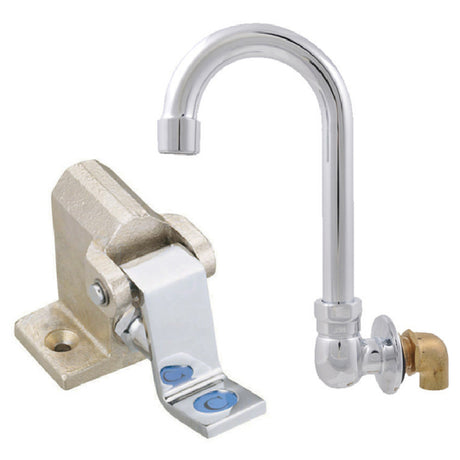 BK Resources BKSPFV-SGS-G OptiFlow™ Foot Valve Kit Single Pedal Includes Splash Mounted 3-1/2" Gooseneck Spout