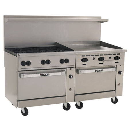 Vulcan 72CC-6B36GTP Endurance™ Restaurant Range Gas 72" (6) 30000 BTU Burners With Lift-off Burner Heads