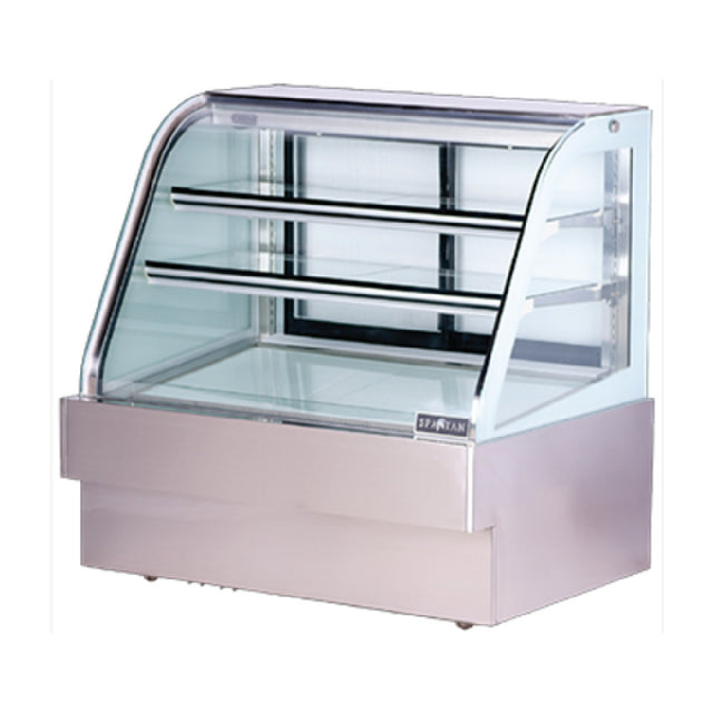 Spartan SD-48 Curved Glass Deli Case 47-1/4" Bottom Mounted Self-contained Refrigeration