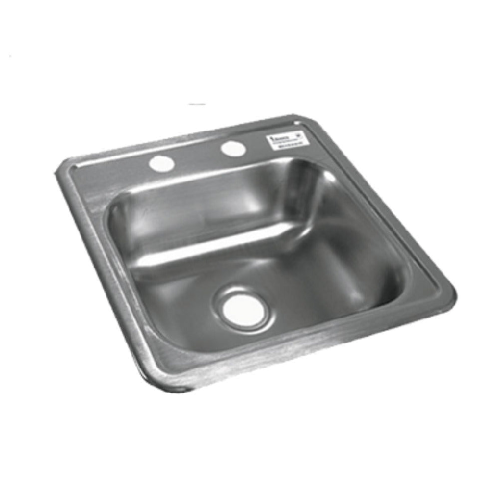 BK Resources BK-DIS-1515 Drop-In Sink One Compartment 15"W X 15"D X 5-3/4"H Overall Size